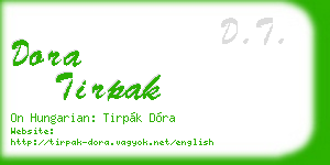 dora tirpak business card